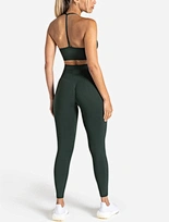 halter neck sports bra